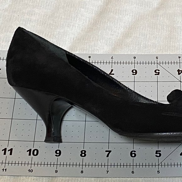 Salvatore Ferragamo Black Suede Smart Kitten Heel - Picture 6 of 7